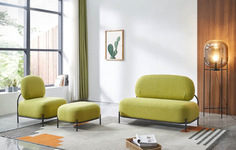 Диван SOFA 06-02 (2-х местный) желтый A652-21 фото 5