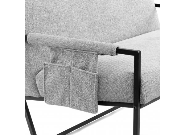 Диван Чарли Люкс/Charli Lux велюр/букле, vt шейп серый фото 6