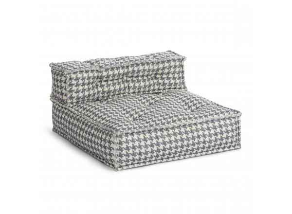 Модуль мягкий прямой Миракл/Miracle искусственный мех, серый, uq флаффи плейд 83, 80х80х42см
